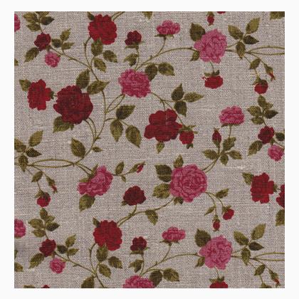 Tissu imprimé Rita - fond naturel