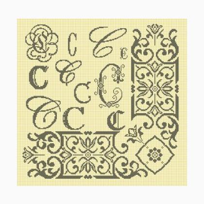 Sampler Lettre C
