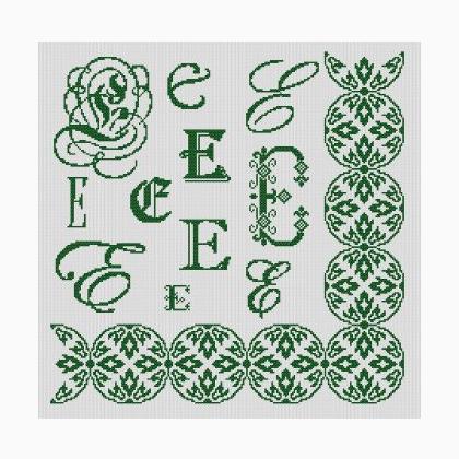Sampler Lettre E
