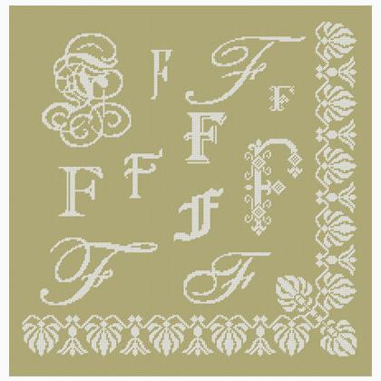 Sampler Lettre F