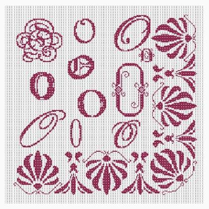 Sampler Lettre O