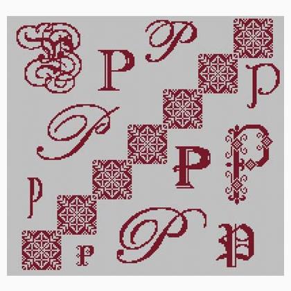 Sampler Lettre P