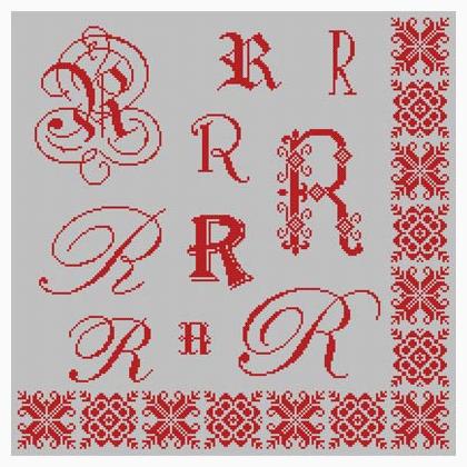 Sampler Lettre R