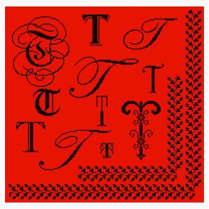Sampler Lettre T