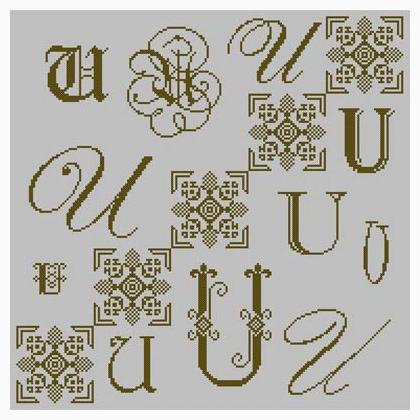 Sampler Lettre U