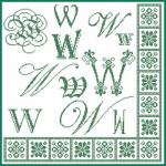 Sampler Lettre W