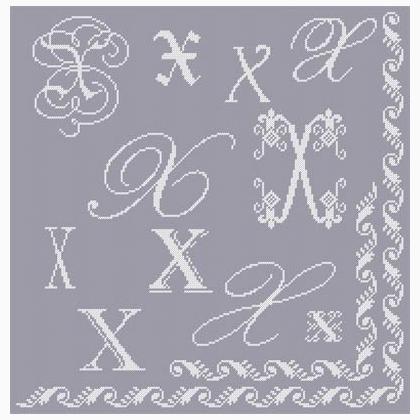 Sampler Lettre X