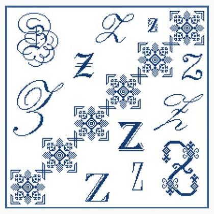 Sampler Lettre Z