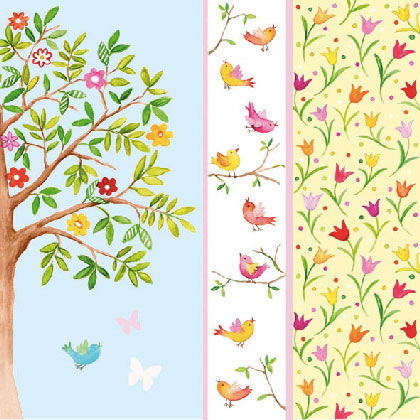 Serviettes Printemps
