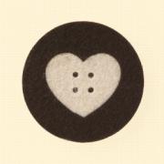 Riche Round Heart - Beige et brun