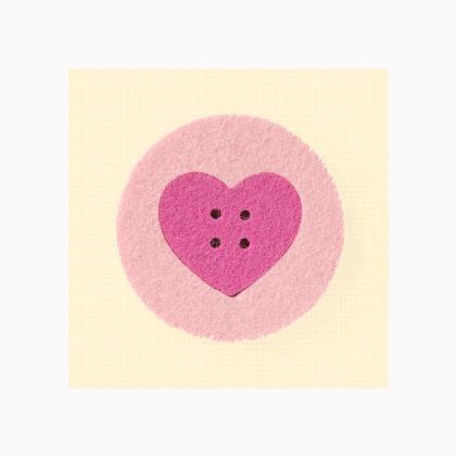 Riche Round Heart - Fuchsia et Rose