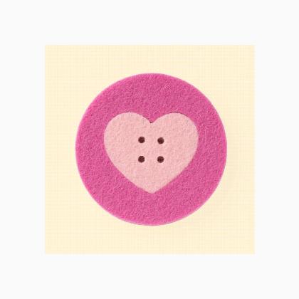 Riche Round Heart - Rose et Fuchsia