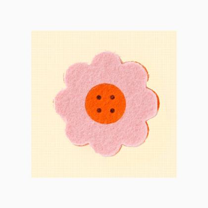 Riche Round Heart - Rose/Orange