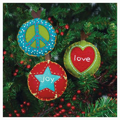 Peace, Love, Joy Ornament