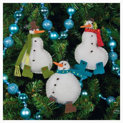 Simple Snowmen Ornaments