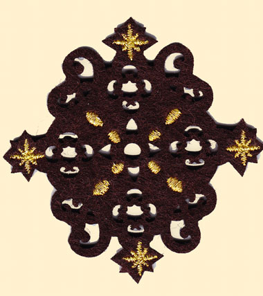 Décorations charmantes: flocon de neige noir et doré