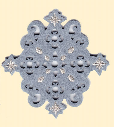 Décorations charmantes: flocon de neige gris