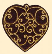 Décorations charmantes: coeur marron