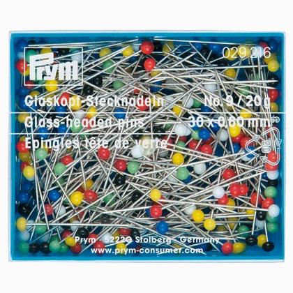 Épingles tête de verre 0,60 x 30 mm 20gr.
