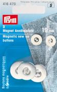 Boutons magnétiques à coudre 19 mm argent