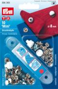 Boutons pression Mini 8 mm argent