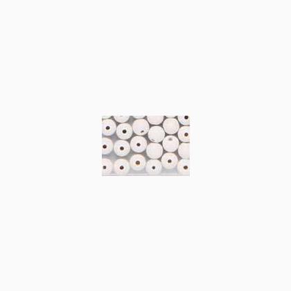 Perles en bois 0,60cm. Blanc