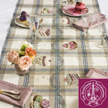 Chemin de table Pâtissier - Lin
