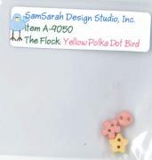 Flock-Yellow Polka Dot Bird Emb Pk