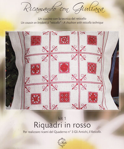 Broder avec Giuliana - Carrés en rouge - Français