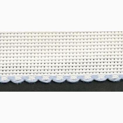 Bande en aida 14ct. - Blanc/Bleu