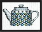 White Floral Teapot
