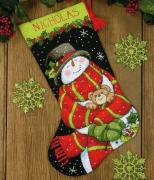 Snowman and Bear Stocking
