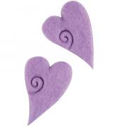 Coeur en feutre - Lilas (2)