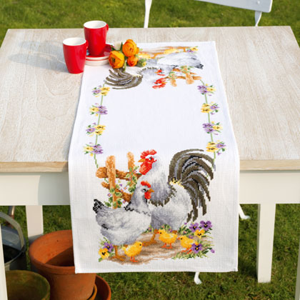 Napperon Famille de poulets