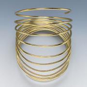 Fil d’aluminium - or - 3mm.