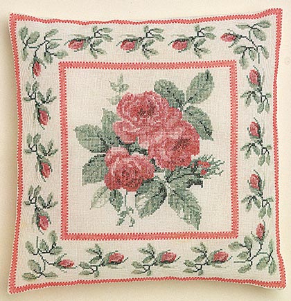 Coussin Bouquet de roses II
