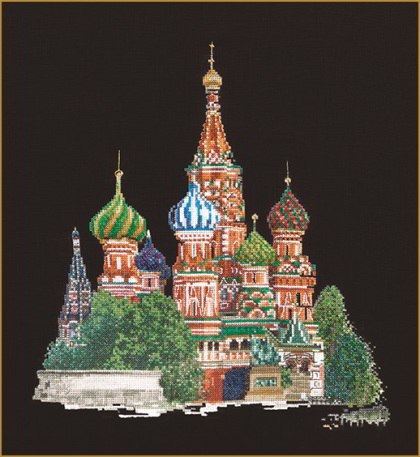 Cathédral de Saint Basile Moscou - Noir