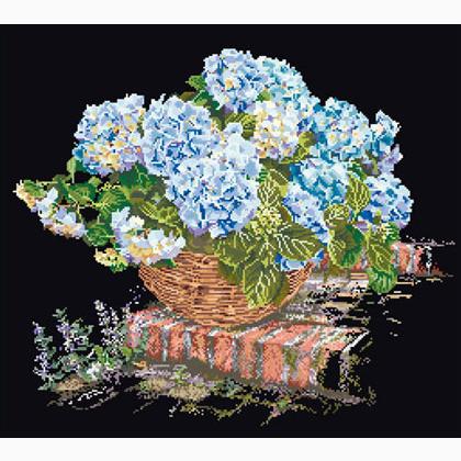 Hortensia Bleue - Noir