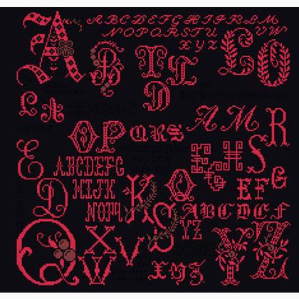 Antique Character Sampler - Noir