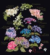 Hydrangea Panel - Noir