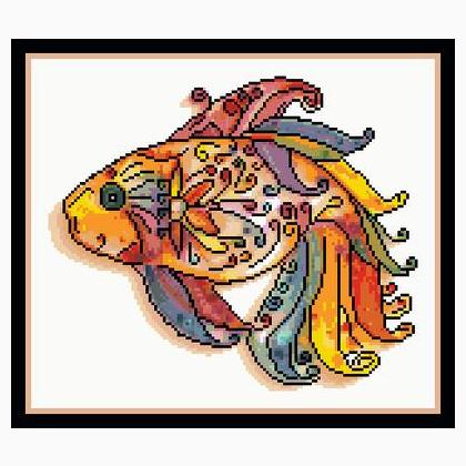 Mosaic Fish (Cross-Stitch & Needlepoint)