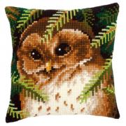 Coussin - Hibou entre les branches