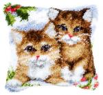 Coussin Chatons dans la neige
