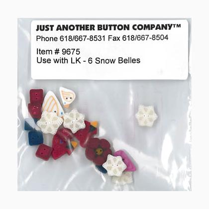 6 Snow Belles Button Pack (9675)