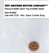 Santa`s Village 4 -Mrs Claus Cookie Shop Button (9662)