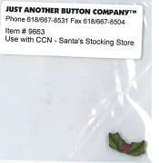 Santa`s Village 5 -Santa`s Stocking Store Button (9663)