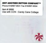 Santa`s Village 8-Candy Cane Cottage Buttons (9666.G)