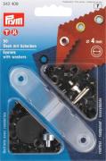 Oeillets avec rondelles rustproof 4 mm