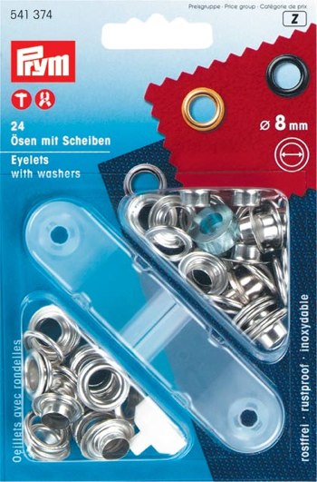Oeillets avec rondelles 8 mm