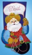 Chaussette Père Noël Cowboy